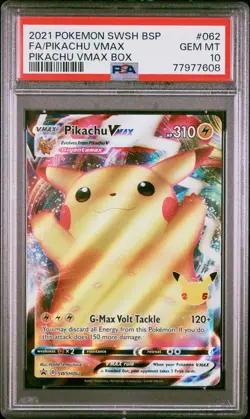 Pikachu VMAX SWSH062 SWSH: Sword & Shield Promo Cards Holo - PSA 10 - Image 1