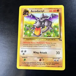 Aerodactyl 16/62 Rare Non-Holo Fossil Set Pokemon Card couple small creases HP - Image 1