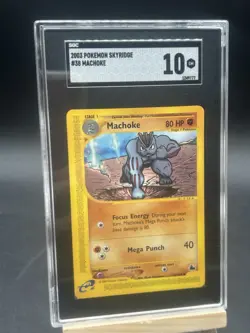 SGC 10 GEM MINT Machoke 2003 Skyridge 38/144 Pokemon Card - Image 1