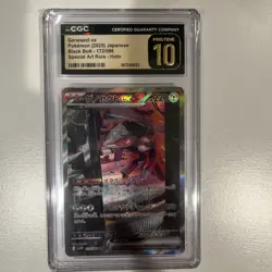 ✨✨ CGC 10 Pristine Genesect ex 172/086 Black Bolt SAR sv11B Pokemon Card Jap - Image 1