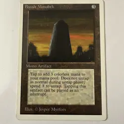 Unlimited Basalt Monolith Uncommon Artifact Regular Magic: The Gathering MP - Image 1