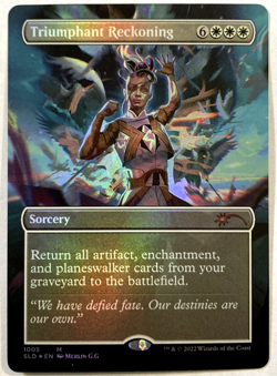 MTG Triumphant Reckoning BORDERLESS FOIL Secret Lair 1005 NM - Image 1