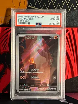 Pokemon Charmander #168 SV2a Art Rare Japanese PSA Gem Mint 10 - Image 1