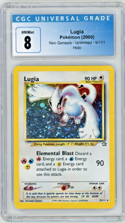 2000 Pokemon Neo Genesis Lugia 9/111 Holo CGC 8 - Image 1