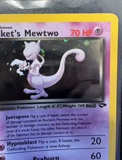 Pokemon TCG Rocket’s Mewtwo Unlimited Gym Challenge Holo Card 14/132 - Image 3