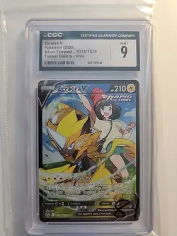 Zeraora V Pokemon Silver Tempest Tg16/tg30 Trainer Gallery Holo Cgc Mint 9 - Image 1