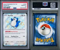 PSA 10 Snorlax Shiny Rare #202 Pokemon Paldean Fates English 2024 - Image 3