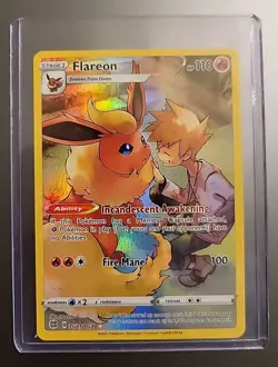 Pokemon TCG Flareon Brilliant Stars TG01/TG30 Holo Secret Rare - Image 1