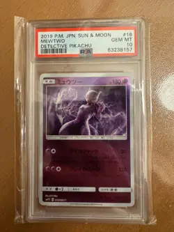 Pokemon Card Mewtwo PSA 10 Gem Mint Japanese Detective Pikachu 016/024 - Image 1