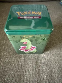 Pokemon TCG Grass Type Stacking Tin 3 Boosters + 1 Coin Sealed Collectible - Image 1