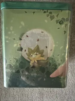 Pokemon TCG Grass Type Stacking Tin 3 Boosters + 1 Coin Sealed Collectible - Image 5