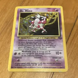 Pokemon TCG Mr. Mime Jungle 6/64 Holo Rare Unlimited Wizards of the Coast - Image 1