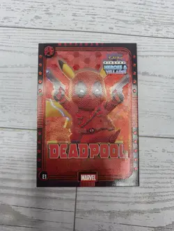 Pikachu as DEADPOOL #E1 Rare Red Holo Heroes & Villains (non-Pokemon fan art) - Image 3