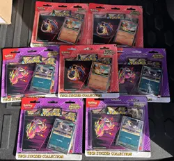 7 x Pokemon Ascended Heros Charizard & Ghastly Tech Sticker Packs - Image 1