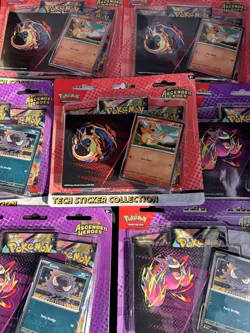 7 x Pokemon Ascended Heros Charizard & Ghastly Tech Sticker Packs - Image 2
