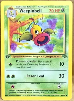 Weepinbell 48/64 Jungle Set 1st Edition 1999 Vintage Pokemon TCG - Image 1
