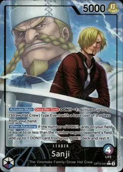 One Piece TCG • Sanji OP12-041 • Alternate Artwork Leader • ENG/NM - Image 1