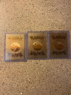 Pokemon Textured Gold Foil Fan Art Mewtwo (lot Of 3 Cards)￼ - Image 5
