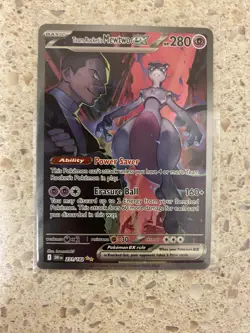 Team Rocket's Mewtwo ex 231/182 SIR Destined Rivals Pokemon Card TCG - Image 4