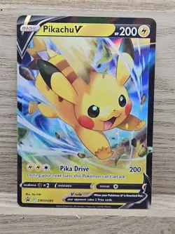 Pikachu V SWSH285 Sword & Shield Promo Cards Holo Pokemon Card TCG (1) - Image 1