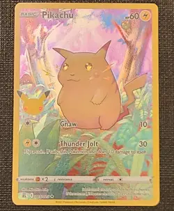 Pikachu 005/025 NM Full Art Rare Card 2021 Pokemon Celebrations 25th Anniversary - Image 1