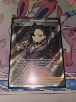 Pokemon Marnie Full Art Holo Ultra Rare Card 200/202 Sword & Shield Base Set - Image 1