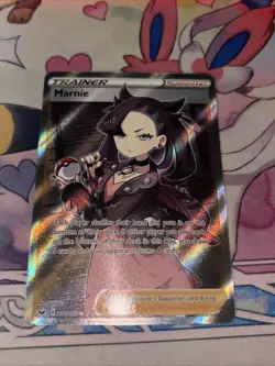 Pokemon Marnie Full Art Holo Ultra Rare Card 200/202 Sword & Shield Base Set - Image 2