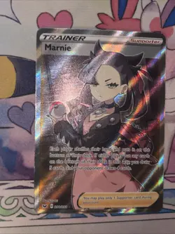 Pokemon Marnie Full Art Holo Ultra Rare Card 200/202 Sword & Shield Base Set - Image 4