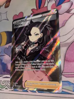 Pokemon Marnie Full Art Holo Ultra Rare Card 200/202 Sword & Shield Base Set - Image 5