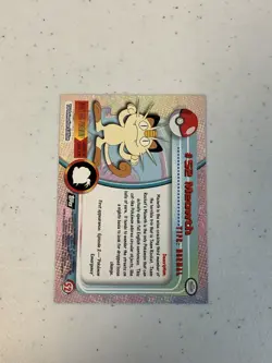 Meowth - #52 - Topps (Black Logo) - Series 1 - Pokemon Card - Image 3