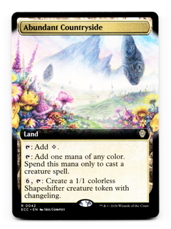 Abundant Countryside (Extended Art) - [Commander: Lorwyn Eclipsed] MTG ECC 0042 - Image 1