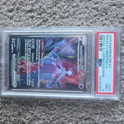 2025 POKEMON DRI EN-DESTINED RIVALS #231 TEAM ROCKET'S MEWTWO EX PSA 9 - Image 1