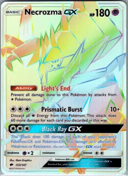 Necrozma GX (Secret) 153/147 SM - Burning Shadows - Pokemon Card - NM - Image 1