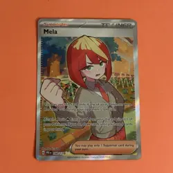 Pokemon TCG Mela 140/131 Prismatic Evolutions Ultra Rare Full Art Trainer - Image 1