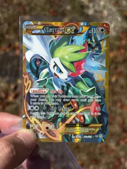Shaymin EX 077a/108 Alternative Art Rayquaza XY Roaring Skies Pokemon Card NM - Image 2