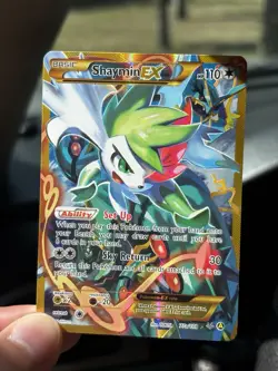 Shaymin EX 077a/108 Alternative Art Rayquaza XY Roaring Skies Pokemon Card NM - Image 3