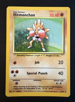 Pokemon TCG 1999 Hitmochan Holo Card 7/102 Base Set Holo Card - Image 1
