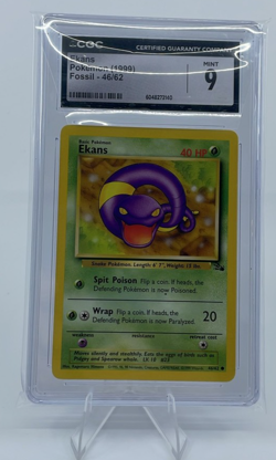 Vintage Pokemon - Ekans 46/62 Pokemon Fossil 1999 CGC 9 Graded - Image 1