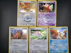 Pokemon EX FireRed & LeafGreen Holo Lot (5) - Pidgeot, Slowbro, Tauros - Image 1
