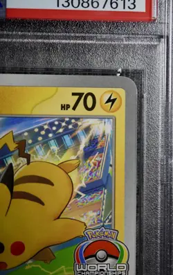 PIKACHU 2024 POKEMON S&V PROMO WORLD CHAMPIONSHIPS #190 PSA 9 - Image 3