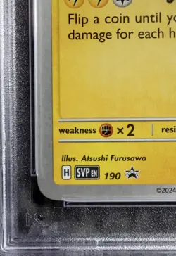 PIKACHU 2024 POKEMON S&V PROMO WORLD CHAMPIONSHIPS #190 PSA 9 - Image 4