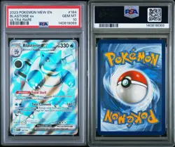 2023 POKEMON MEW EN-151 #184 BLASTOISE EX ULTRA RARE PSA 10 - Image 3