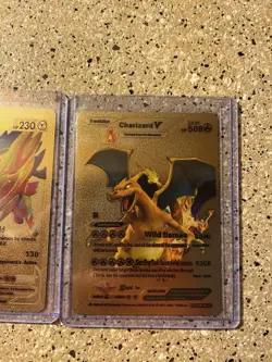 Pokemon Textured Gold Foil, Fan Art (Lot Of Two) Pokemon - Image 2