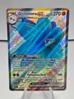 Pokemon Glimmora ex 218/091 Paldean Fates Shiny Ultra Rare Full Art Holo - Image 1
