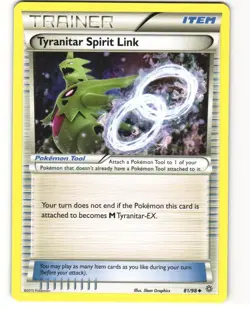 Tyranitar Spirit Link Uncommon Pokemon TCG Ancient Origins 81/98 LP - Image 1