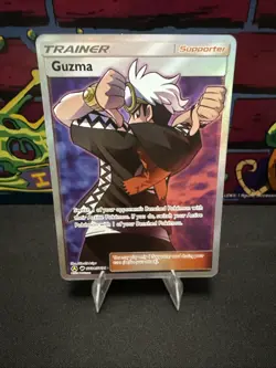 Guzma Trainer Hidden Fates SV84/SV94 Holo Full Art Ultra Rare Pokemon TCG - Image 1
