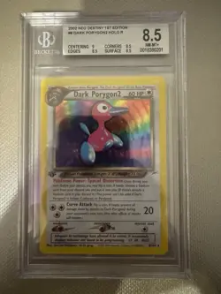 Pokemon Near Mint 1st Edition HOLO DARK PORYGON2 2002 Neo Destiny BGS 8.5 - Image 1