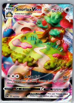 Snorlax VMAX 142/202 SWSH01: Sword & Shield Base Set - Pokemon Card - NM - Image 1