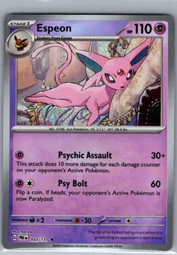 Espeon (Poke Ball) 033/131 SV: Prismatic Evolutions - Pokemon Card - NM - Image 1