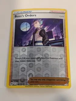 Boss's Orders 132/172 - Brilliant Stars Pokemon Reverse Holo Foil Nice! - Image 1
